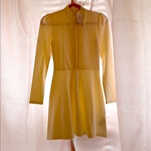 Bebe cream long sleeve dress